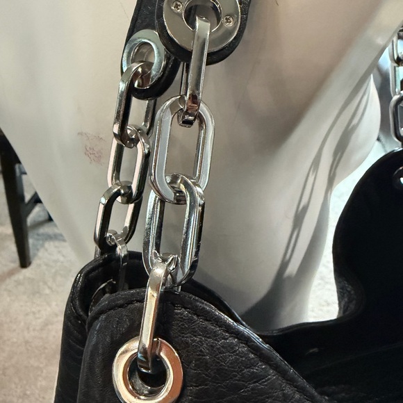 Michael Kors Black Pebbled Leather & Handcrafted Jewelry Bag Charm - Picture 6 of 9